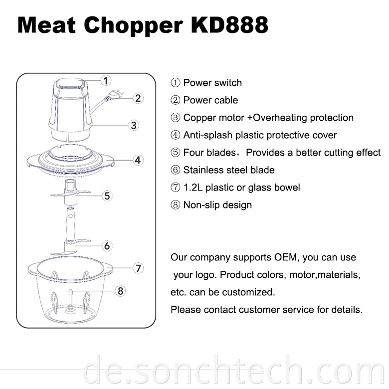 stainless steel chopper